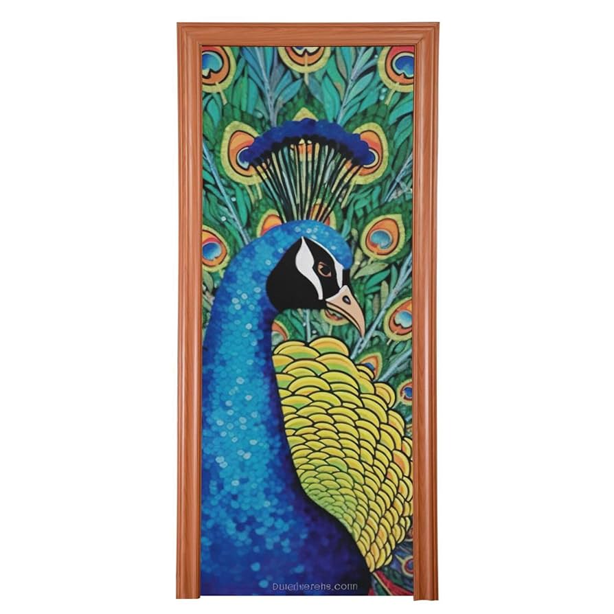 Amazon.com: Wajiw Peacock Door Cover Washable High Elastic
